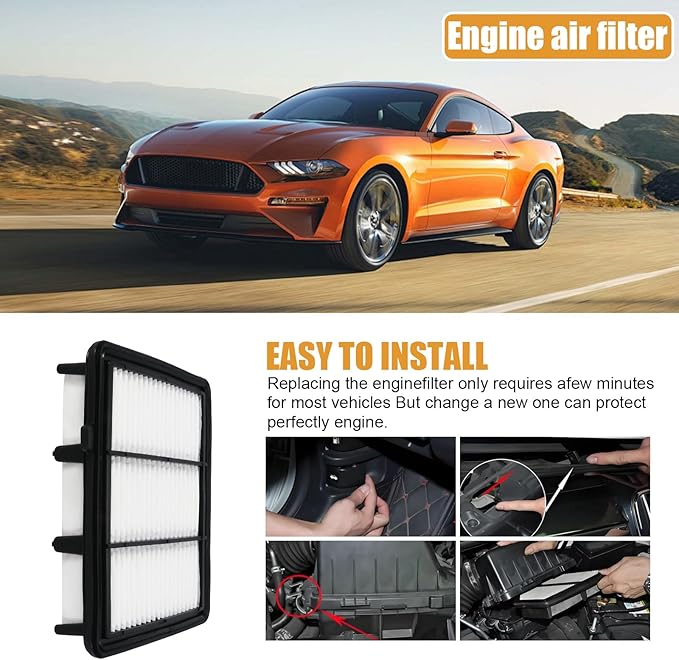 17220-64A-A00 80291-TF3-E01 Air & Cabin Filter Compatible with Honda Civic 1.5L 2022-2023