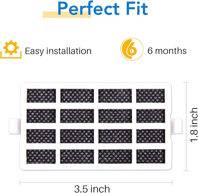 ICEPURE W10311524 Refrigerator Air Filter Replacement for Whirlpool AIR1, W10311524, 2319308, W10335147, 1876318, FreshFlow Air Filter, AP4538127, AH2580853, EA2580853, PS2580853, 6PACK