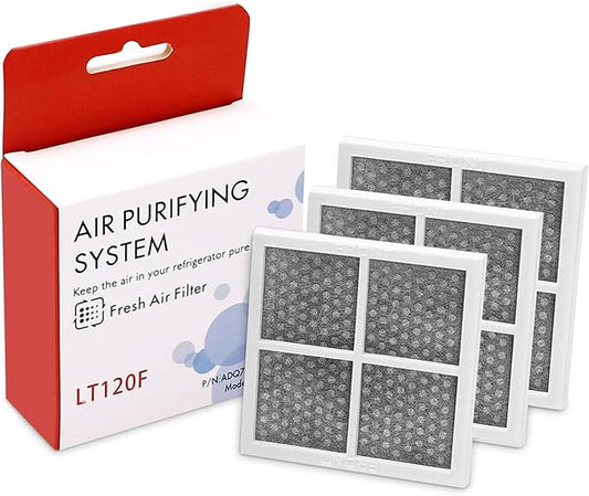 LT120F Refrigerator Air Filter Replacement for LG LT120F Kenmore Elite 46-9918 469918 9918 Replaces ADQ73214402 ADQ73214403 ADQ73214404-3 Pack