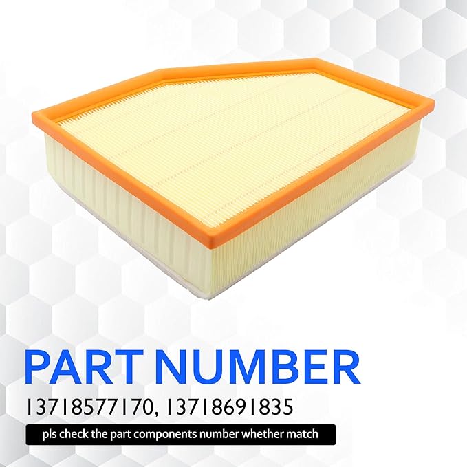 13718577170 Engine Air Filter Compatible with BMW 520i, 530e, 530i, 540d, 540i, 640i, 740e, 740i, 740Le, 745e, 745Le, 745Le xDrive, 840i, X3, X4, X5 2019-2023, X6 2020-2023, X7 2019-2022
