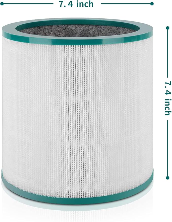 2 Pack HEPA Air Filter Replacement for Dyson Tower Purifier Pure Hot Cool Link TP01 TP02 TP03 BP01 AM11 Models, Part # 968126-03
