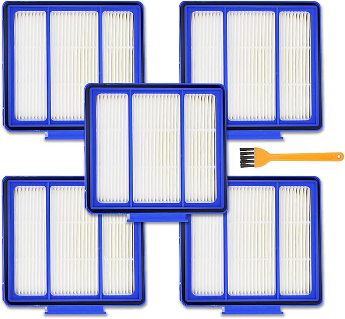 5-Pack HEPA Replacement Filters for Shark RV1001AE ION/IQ/EZ/Rocket/Robot/Pet Series Vacuums Compatible with AV2501AE, AV753, AV910/912S/915S, UR1000SR & More Vacuum Cleaner Parts