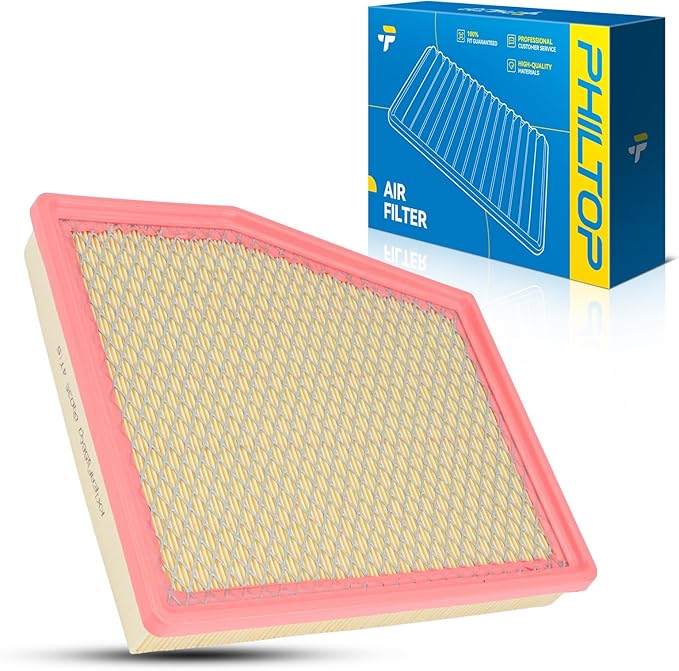 PHILTOP Engine Air Filter, Compatible with CA12091 Chrysler Pacifica 2017, 2018, 2019, 2020, 2021, 2022, 2023, 2024, 2025, 2026, Chrysler Voyager 2020-2026, Flexible Panel, Improved Engine Airflow
