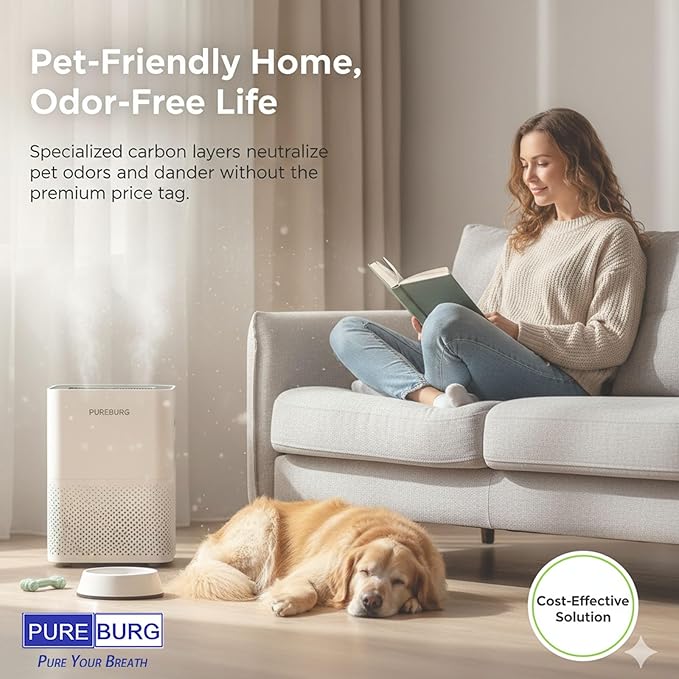 PUREBURG Replacement Filter Compatible with Coway Noble Air Purifier AP-2021A, H13 HEPA & Customized Pre-Filters (2 Set)