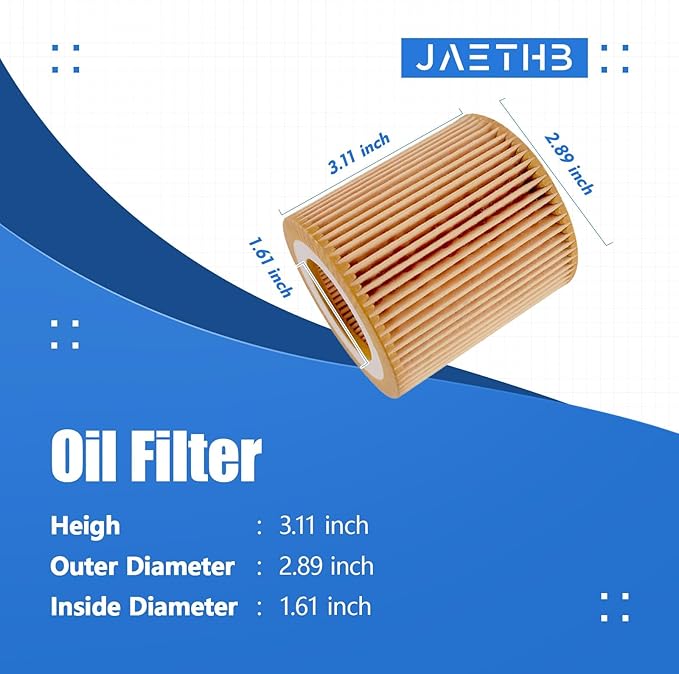HU816X Oil Filter for BMW 328i 325i 128i 135i 320i 330i 335i 428i 435i 525i 528i 530i 535i 540i 640i 740i M2 M3 M4 X3 X4 X5 X6 Z4 M235i ActiveHybrid 3/5/7 Replace: 11427566327 11427541827 11427953129