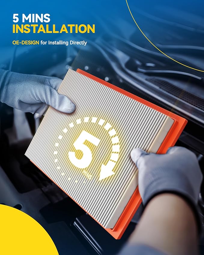 PHILTOP Engine Air Filter, Compatible with CA12967 Nissan Rogue 2022-2026, 2021 2.5L, Mitsubishi Outlander 2022-2025, Improve Engine Performance, Flexible Panel