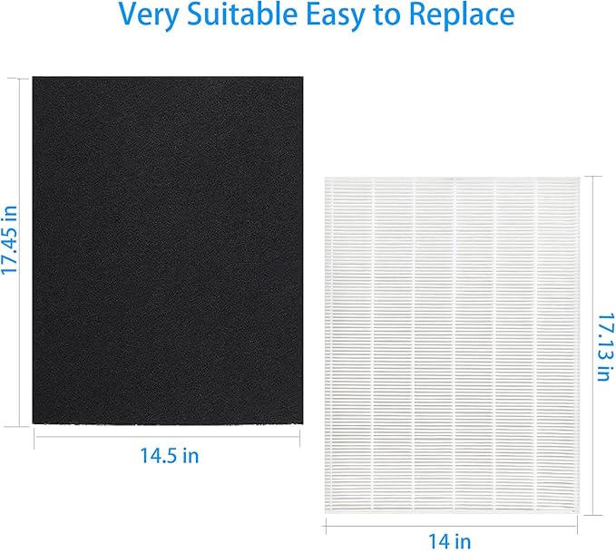 D480 Replacement Filter D4 Compatible with Winix D480 Air Purifier, H13 True HEPA Filter+ 4 Pack Activated Carbon Filters, Item Number 1712-0100-00