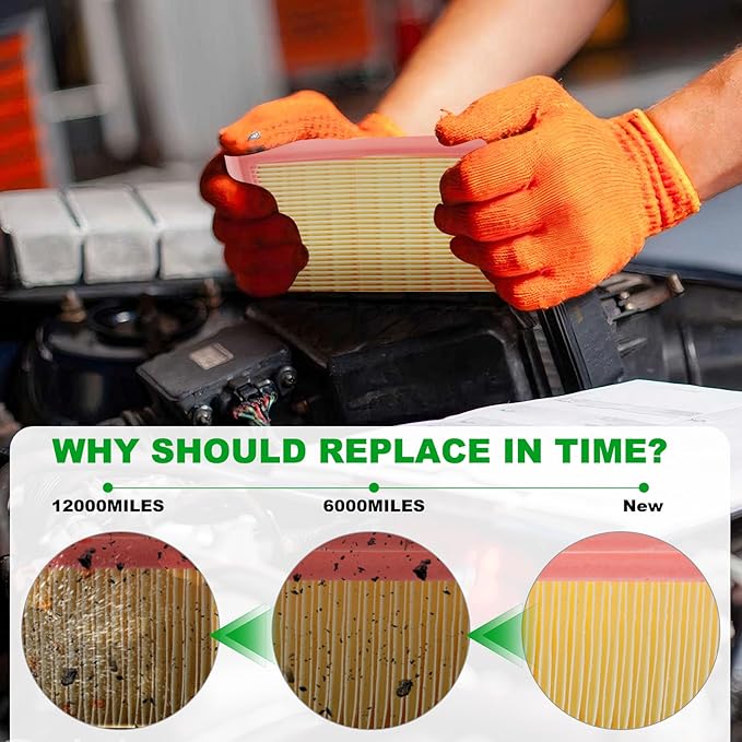 Comb Engine Cabin Air Filter Kit for Nissan Frontier 4.0L V8 2019 2018 2017 2016 2015 2014 2013 2012 2011 2010 2009 2008 2007 2006 2005 (Only Fit 4.0L)