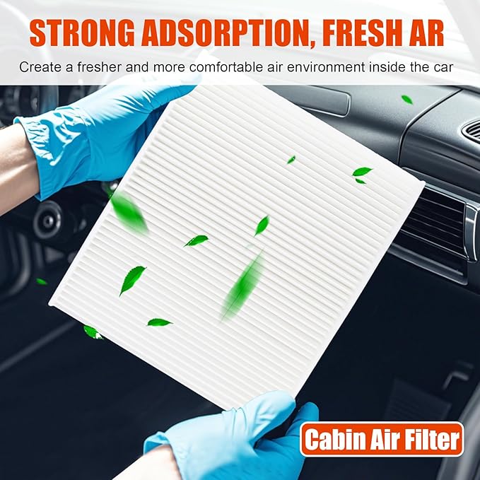 Engine Air Filter Replacement 17801-21060, 87139-0E040 Compatible with Toyota: Prius (2016-2021), Prius C (2012-2019), Prius Prime (2017-2021), Corolla Hybrid LE (2020-2021) OE
