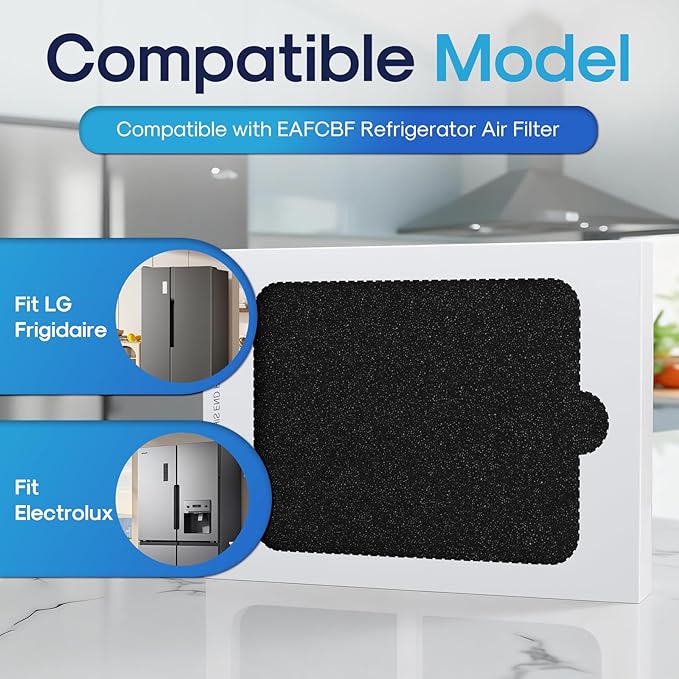 EAFCBF Refrigerator Air Filter, Replacement for Pure Air Ultra EAFCBF, 24204780, PAULTRA, SCPUREAIR2PK, 242061001, 241754002, PS1993820, 7241754001, 3Pack