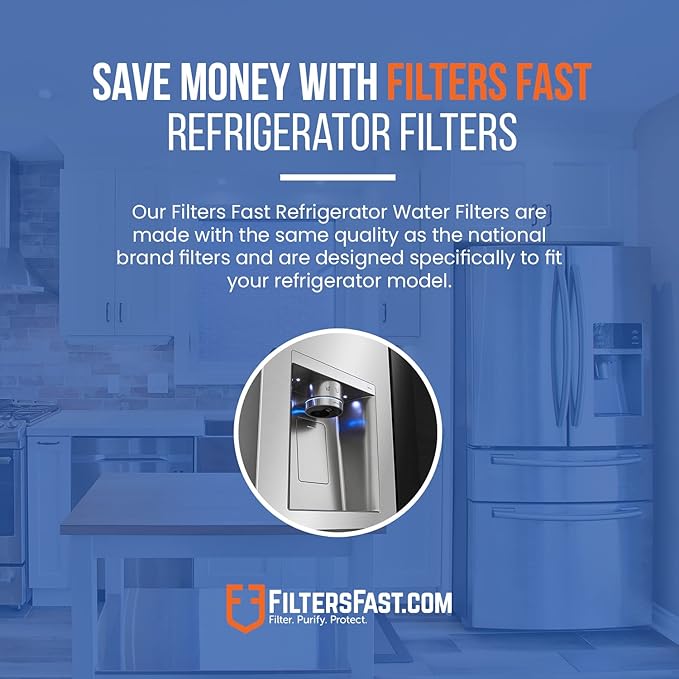 Filters Fast FF-INLINE Compatible Replacement Universal Inline Carbon Water Filter Cartridge for Fridge Refrigerator Water Dispenser
