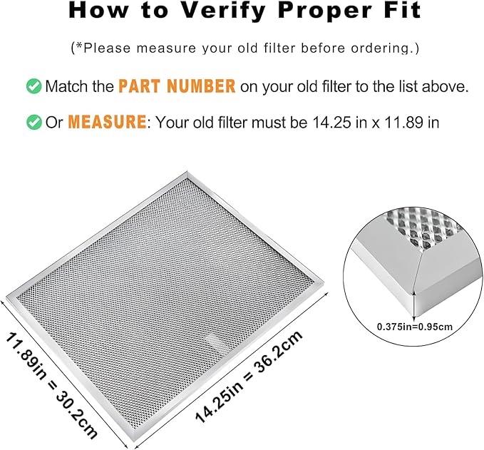 Upgraded BPS1FA30 Range Hood Filter 11-3/4" x 14-1/4", Exact Fit for Broan QS1, WS1, QS2 & Nutone 30" Hoods, 5-Layer Aluminum Grease Filter, Dishwasher Safe, Replaces 99010299, 99010305 (2 Pack)