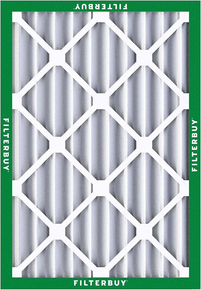 Filterbuy 14x20x4 Air Filter MERV 8 Essential Dust & Allergy Defense (3-Pack), Electrostatic Pleated HVAC AC Furnace Filters Replacement (Actual Size: 13.50 x 19.50 x 3.63)