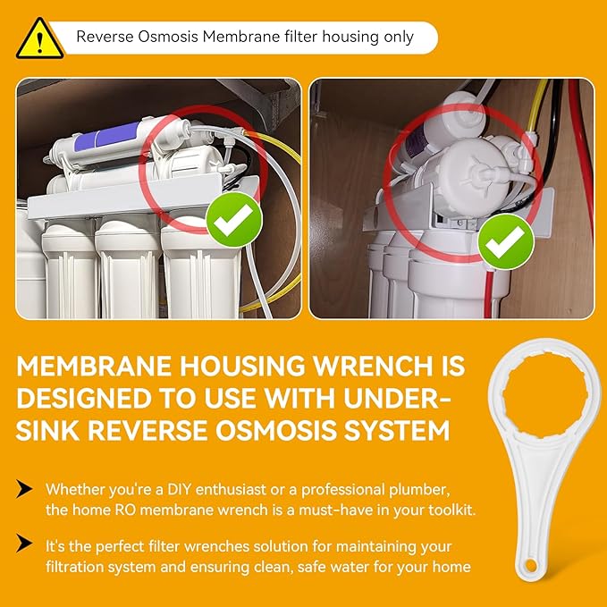 Water Filter Housing Wrench Replacement for Apec RO Membrane Housing Wrench Fit for Reverse Osmosis Water Filter System Membrane Housing Ro Filter Canister Wrenchs, 2 Pack