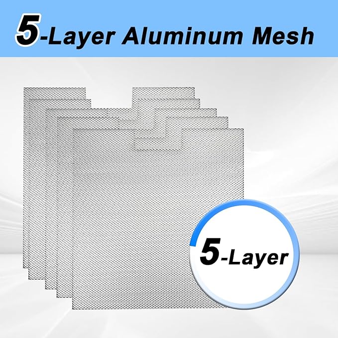 2-Pack Range Hood Grease Filters 14-3/8 X 13-1/2 Inches Compatible with Vissani 30-inch Pyramid Wall Mount Range Hood 5-Layer Aluminum Mesh Replace#: WA0575