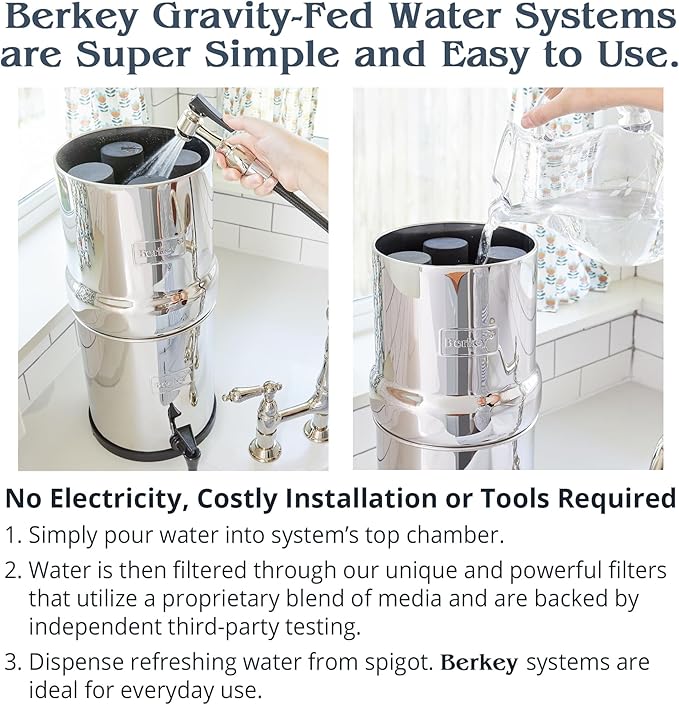 Berkey - Phoenix Gravity New Millennium Edition Water Filter Elements (Set of 2) - NMCL Endorsed Replacement in Lieu of Black Berkey Elements BB9-2