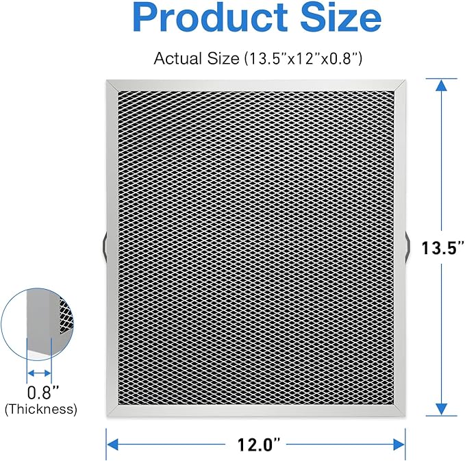 5881 Washable MERV 8 Dehumidifier Filter for Whole-House Dehumidifiers E080 and E100 or Dehumidifying Ventilator 8192A, 12x13.5x1 (Pack of 2)