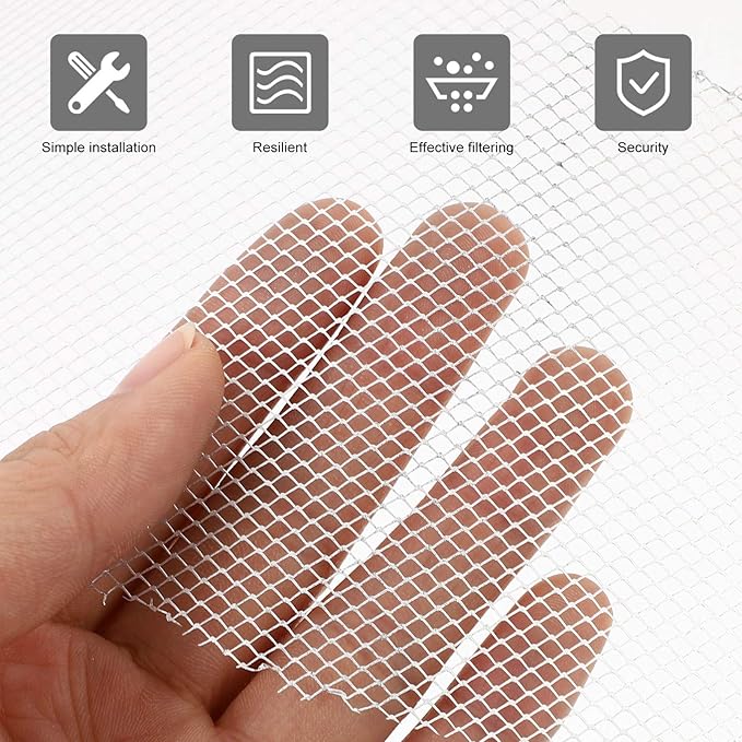 DOITOOL Round Range Hood Grease Filter - 10 Pcs Mesh Stove Hood Oil Catcher Oil Nets Kitchen Filter Net Accessories - 8.3 inch