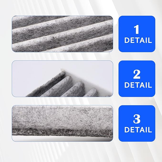27891-3DF0A Cabin Air Filter w/Activated Carbon Compatible with Nissan Cube 2009 2010 2011 2012 2013 2014, Juke 2011 2012 2013 2014 2015 2016 2017, Leaf 2011-2018, Sentra 2013 2014 2015-2018