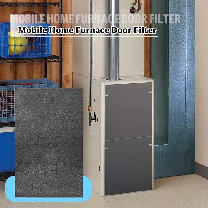 2 Pack Furnace Door Filter for Mobile Home, Washable Foam Air Filtration Compatible with Miller, Nordyne, Intertherm, Broan & Maytag furnaces 16" x 26" x 1/4"