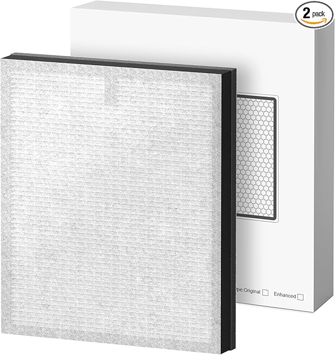 MORENTO 2 Pack HY4866 Genuine Air Purifier Replacement Filter for HY4866 Air Purifier, Enhanced Version