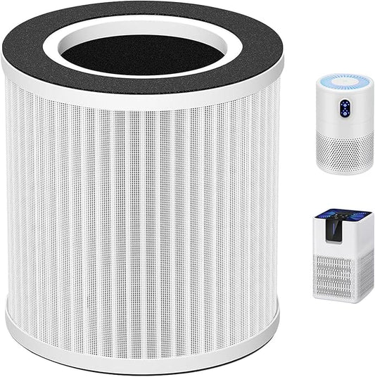 B-D02L Replacement Filter,Compatible with MOOKA B-D02L/M05 Air Purifier,Also fits VEWIOR B-D02U&KOIOS B-D02L Air Purifier,Replacement Filter for MOOKA Air Purifier B-D02L white cover plate, 1-Pack
