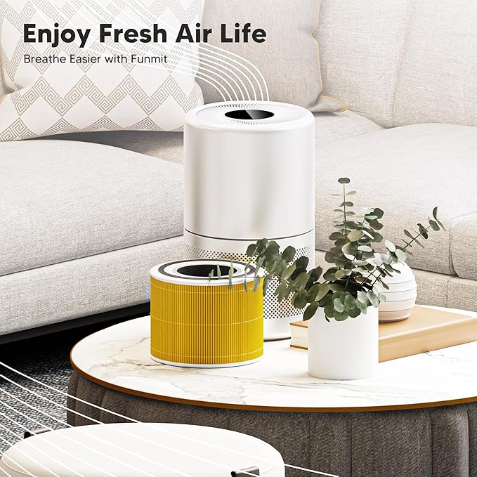 Core 300 Pet Care Replacement Filter for LEVOIT Core 300 Core 300S Core 300-P Core 300S-P Air Purifier, 3-in-1 High Efficiency Activated Carbon, Compared to Part # Core 300-RF-PA, 2 Pack, Yellow