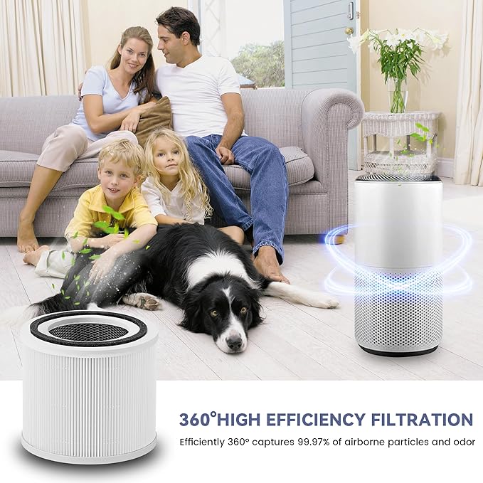 Core 300 Replacement Filter for LEVOIT Core 300, Core 300S and Core 300-P Air Purifier, 3-in-1 True H13 Filter Replacement, Compared to Part # Core 300-RF, White, 2 Pack