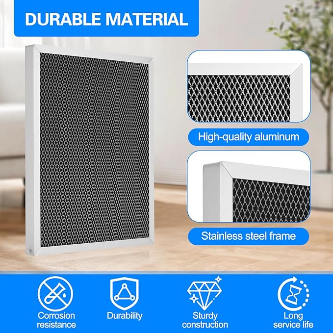 5443 Washable Dehumidifier Filter MERV 8 Replacement for Aprilaire Whole-House Dehumidifiers Models 1830, 1830CS, 1830W, 1830Z, 1850, 1850CS, 1850D, 1850W, 1850Z, 1852 Dimensions 10"x12"x1", 2 packs