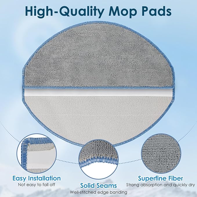 105 Replacement Parts Compatible with iRobot Roomba 104 105 Y0140 Y0110 Q0120 Q0520 Q011 Vacuum Cleaner, 1 Roller Brush, 4 Hepa Filter, 4 Mop Pads, 4 Side Brushes, 2 Primary Filter, 1 Cleaning Brush