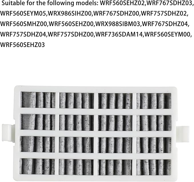 Fresh Flow Air Filter fit for Whirlpool Refrigerator model WRF560SEHZ00/01/02/03, WRF560SEYM00/01/02/04/05, WRF736SDAM00/10/11/12/13/14, WRF757SDHZ00/01/02/03/04, WRF767SDHZ00/01/02/03/04 (3pk)