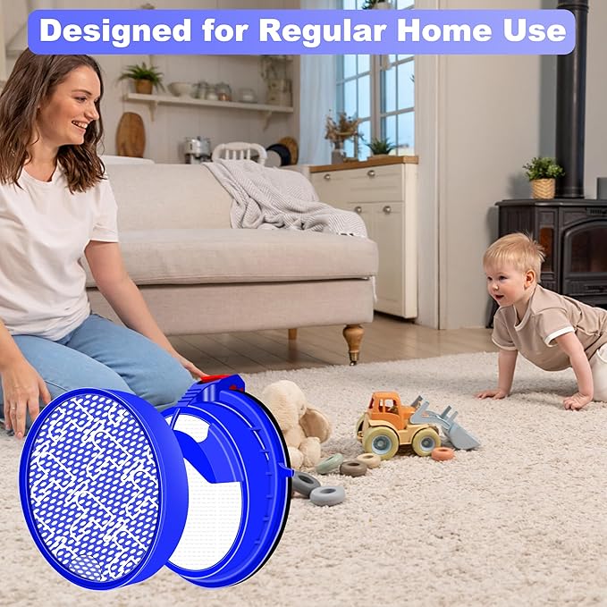 HEPA Filter Set for Dyson DC25 Animal & Ball Vacuum, Includes 1 Pre-Filter 919171-02 & 1 Post-Filter 916188-06, Washable & Reusable