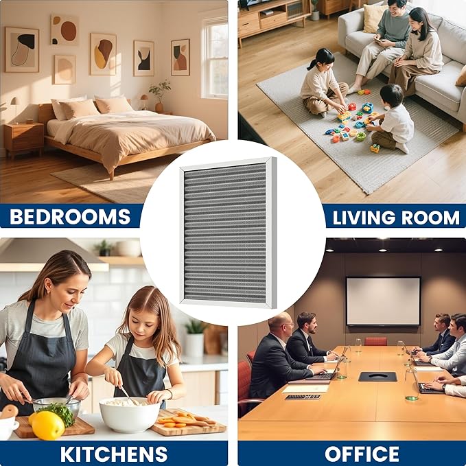 12x24x1 HVAC Furnace Air Filter, Lasts a Lifetime, Washable, the Last HVAC Filter You Will Ever Buy, Healthier Home or Office, Merv 8(Actual Size:11.38x23.38x0.82Inch)