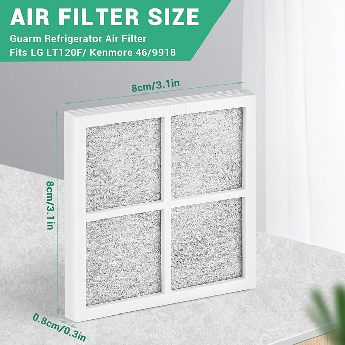 LT120F Air Filter for LG LT120F and Kenmore Elite 469918, 9918, ADQ73214402, ADQ73214403, ADQ73214404, 6 Pack
