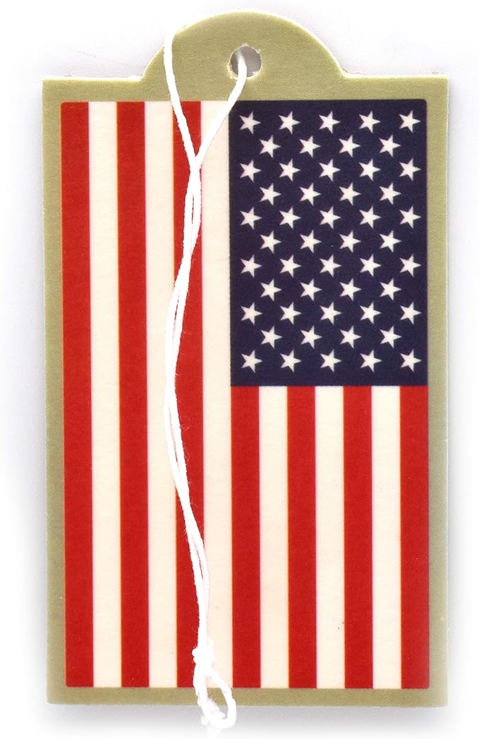 Elektroplate Red White and Blue American Flag Automotive Air Fresheners for Vehicles | New Car Scent (12-Pack) | Made in the USA