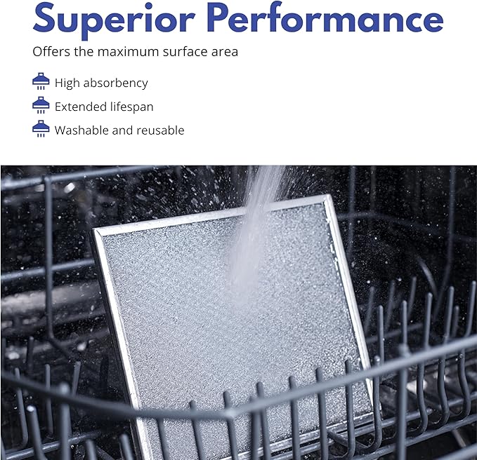 Nispira Replacement Aluminum Grease Filter Compatible with Broan NuTone NY NV Range Hoods, Compared to Part BP29, 4 Filters