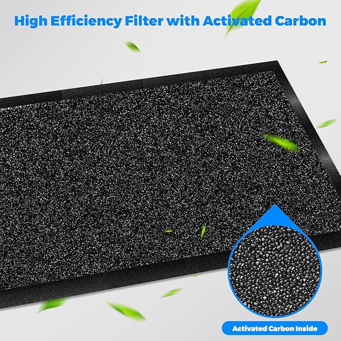 Model Y Air Filter Compatible With Tesla Y 2020 2021 2022 2023 2024 2025 2026,Activated Carbon Air Intake Filter Replace# 1658376-00-A/1658375-00-A (Not Fit for Tesla Model Y Long Range RWD 2021)