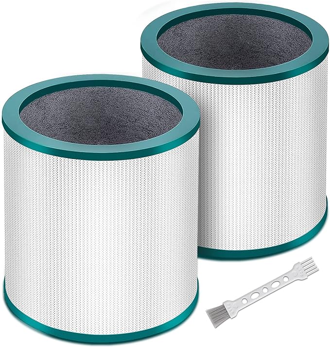 TP01 TP02 Replacement Filter 2 Pack Compatible with Dyson Pure Cool Link TP01, TP02, TP03, BP01, AM11 Tower, NXBHG 360° True Filter, Compare to Part # 968126-03