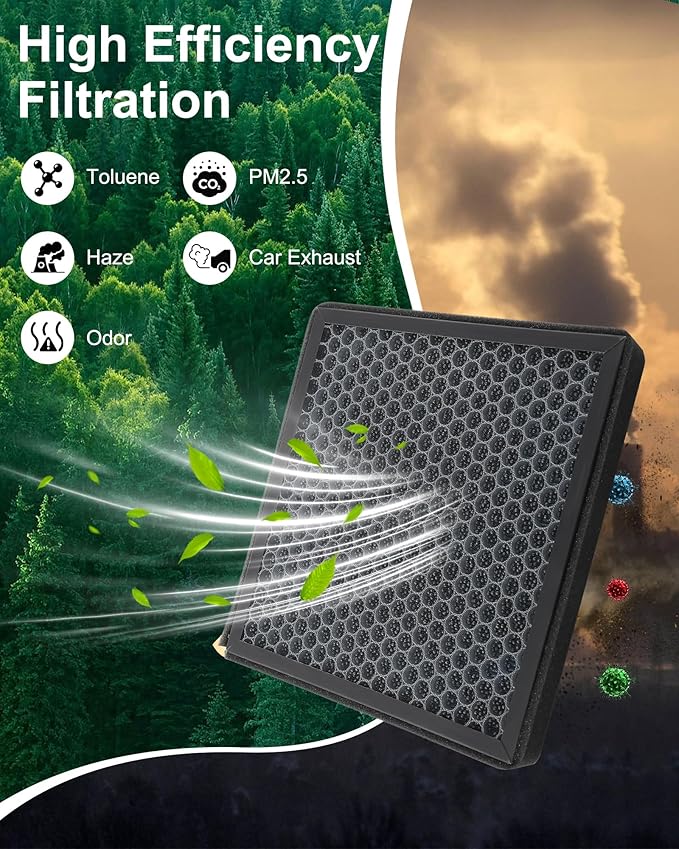 CF11643 Cabin Air Filter Fit for VW Atlas Tiguan Jetta GTI (2015-2025), fit for Audi Q3 TT A3 (2015-2025), Activated Carbon Beads