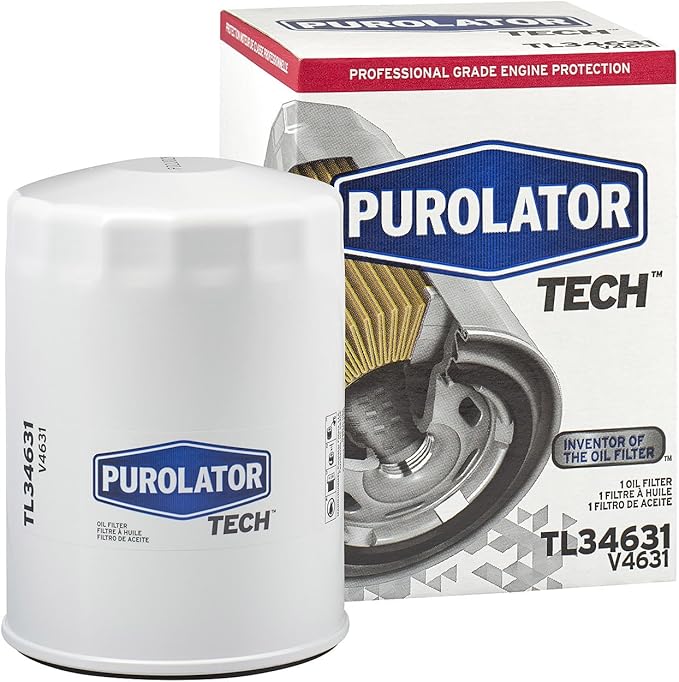 Purolator TL34631 PurolatorTECH Spin On Oil Filter Compatible With Chevrolet C1500, Tahoe, C10, C2500, C3500, Express 3500, K10, K3500, C1500 Suburban, GMC C1500 and Yukon