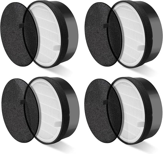 LV-H132 Replacement Filter for LEVOIT LV-H132 Air Puifier, 3-in-1 Nylon Pre-Filter, High-Efficiency Activated Carbon Filter, Part # LV-H132-RF, 4 Pack
