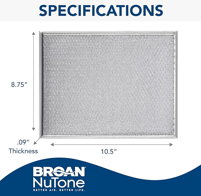 Broan-NuTone Replacement Aluminum Filter for 46000/42000/40000/F40000/BU2/BU3 Series