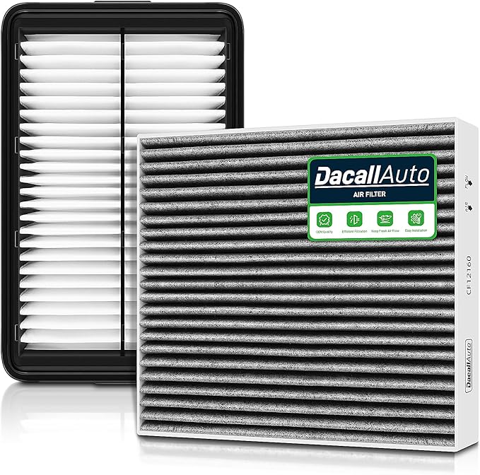 Engine & Cabin Air Filter Set for Hyundai KONA (2018-2023), for Veloster (2019-2021), for Kia Soul (2020-2024); Replace CF12160, 97133-D1000; CA12057, 28113-F2000