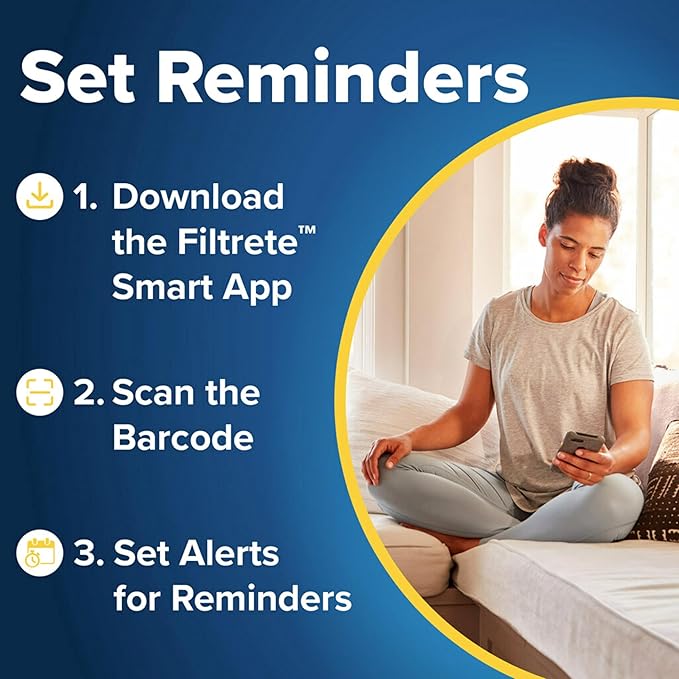 Filtrete 16x16x1 AC Furnace Air Filter, MERV 13, MPR 1900, Premium Allergen, Bacteria & Virus Filter, 3-Month Pleated 1-Inch Electrostatic Air Cleaning Filter, 6-Pack (Actual Size 15.81x15.81x0.78 in)