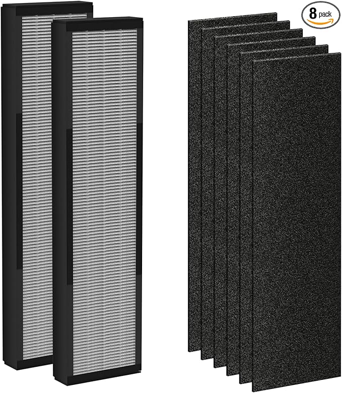 2 Pack HEPA Smoke Clear Filter Fit for GermGuardian Air Puri-fier AC4825 AC4300 AC4800 AC4900 AC4850, AC4825E Replacement Filter Fit for Germ Guardian Air Puri-fier