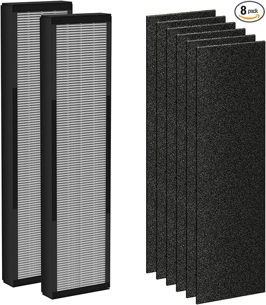 2 Pack HEPA Smoke Clear Filter Fit for GermGuardian Air Puri-fier AC4825 AC4300 AC4800 AC4900 AC4850, AC4825E Replacement Filter Fit for Germ Guardian Air Puri-fier