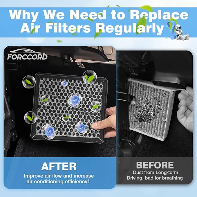 2-Pack Cabin Air Filter Fits for 2022-2025 2026 Rivian R1T R1S Activated Carbon Cabin Filter Replacement Car Accessories