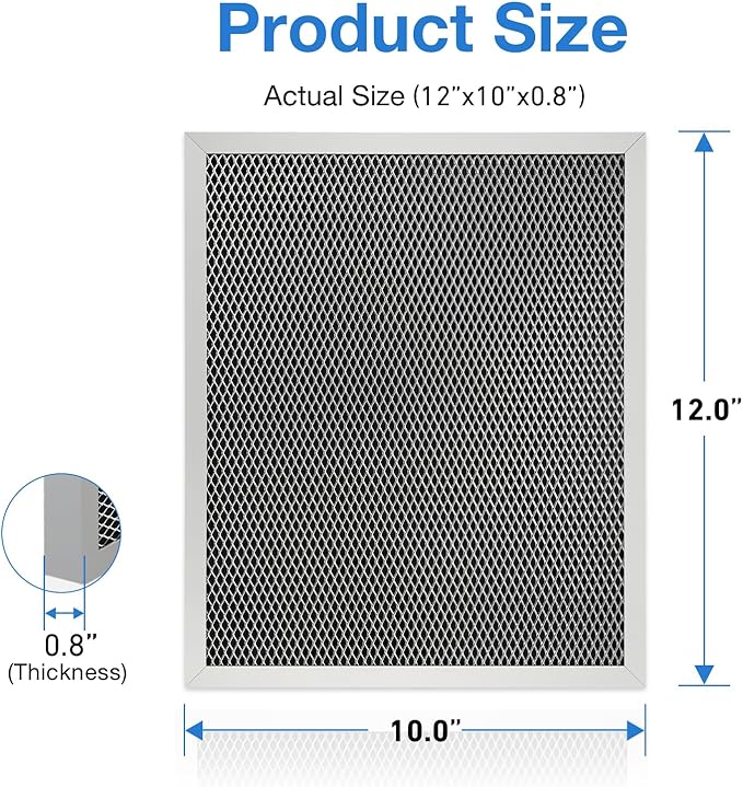 2 Pack 5443 MERV 8 Dehumidifier Filter 10″x12″x1″Compatible with AprilAire 1830 1850 and 1852 Whole-House Dehumidifiers and 8191 and 8192 Ventilators