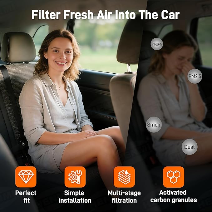 HEPA Cabin Air Filter Replacement for Tesla Model 3 & Model Y (2-Pack) - with Easy Installation Tools