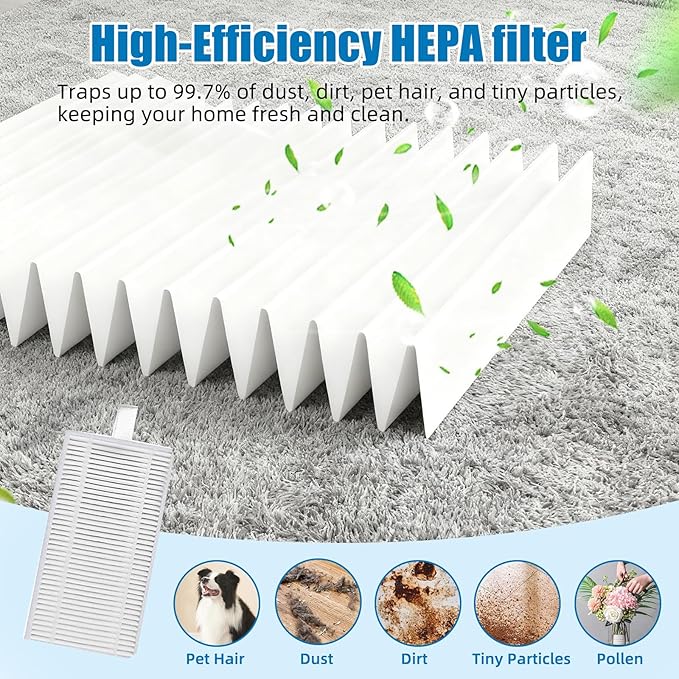 14-Piece Ultravision Replacement Parts Kit for bObsweep Ultravision/Ultravision Pet Robot Vacuum - Includes 1 Main Brush, 4 Side Brushes, 4 HEPA Filters, 4 Dust Bags & 1 Cleaning Tool